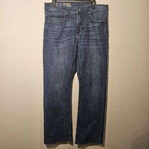 TK Axel Mens Straight Leg Dark Wash Denim Jean 34x32 Blue Western Cowboy Vintage